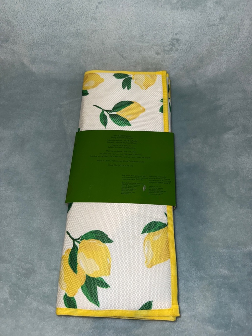 kate spade Yellow Lemon Print Cotton Drying Mats - Set of 2 - Picture 2 of 2